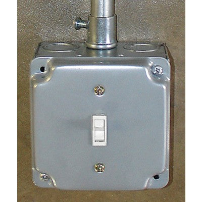 Southwire Garvin 4 Inch Square 1/2 Inch Raised Stainless Steel Toggle Switch Industrial Surface Cover (G1935-SS)