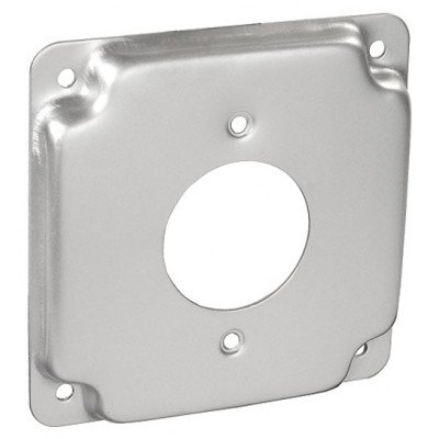 Southwire Garvin 4 Inch Square 1/2 Inch Raised 20 Amp Receptacle 1.594 Inch Industrial Surface Cover (G1942)