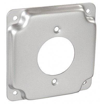 Southwire Garvin 4 Inch Square 1/2 Inch Raised 30 Amp Locking Receptacle 1.719 Inch Industrial Surface Cover (G1943)