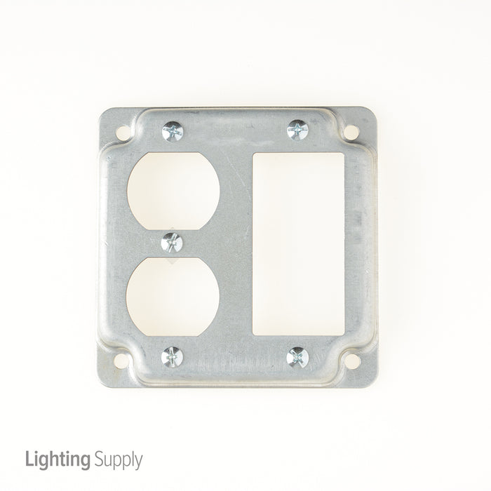 Square Receptacles Southwire G1951 Garvin 4 Inch Square Duplex Receptacle Surface Cover ...