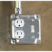 Southwire Garvin 4 Inch Square 1/2 Inch Raised Duplex Receptacle And Toggle Switch Industrial Surface Cover (G1941)