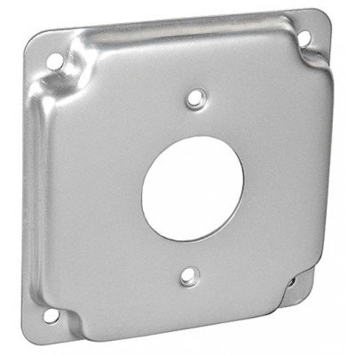 Southwire Garvin 4 Inch Square 1/2 Inch Raised Single Receptacle 1.406 Inch Industrial Surface Cover (G1932)