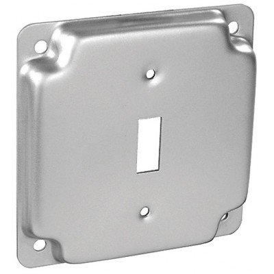 Southwire Garvin 4 Inch Square 1/2 Inch Raised Toggle Switch Industrial Surface Cover (G1935)