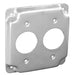 Southwire Garvin 4 Inch Square 1/2 Inch Raised Two Single Receptacle 1.406 Inch Industrial Surface Cover (G1933)