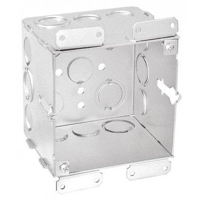 Southwire Garvin 4 Square 3-1/2 Inch Extra Deep Old Work Junction Box 1/2 And 3/4 Inch Side Knockouts (52181-OW)