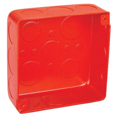 Southwire Garvin 4 Square Chicago Plenum Junction Box Red 1-1/2 Inch Deep 1/2 And 3/4 Knockouts (52151-SVTRED)