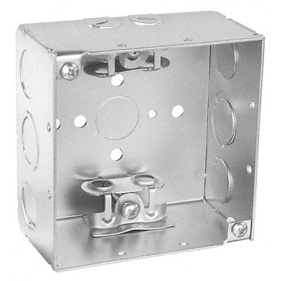 Southwire Garvin 4 Square Junction Box 2-1/8 Inch Deep With (6) 1/2 Inch And (4) MC/BX Connection Points (52171-BX)