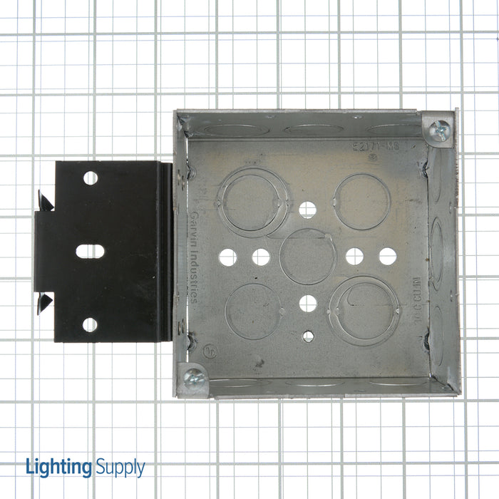 Southwire Garvin 4 Square Junction Box 2-1/8 Inch Deep With Metal Stud Bracket (52171-MS)