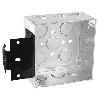 Southwire Garvin 4 Square Junction Box 2-1/8 Inch Deep With Metal Stud Bracket (52171-MS)
