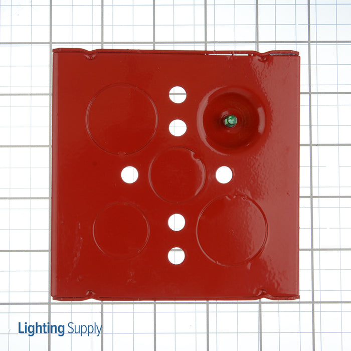 Southwire Garvin 4 Square Junction Box Red 2-1/8 Inch Deep (4) Combination (8) 1/2 Inch Side Knockouts (52171-RED)