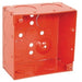 Southwire Garvin 4 Square Junction Box Red 2-1/8 Inch Deep (8) 1 Inch Side Knockouts (52171-1RED)