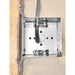 Southwire Garvin 4 Square Junction Bracket Box 2-1/8 Inch Deep (4) Non-Metallic Cable Connection Points Flat Vertical Bracket (52171-FR)