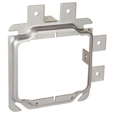 Southwire Garvin 4 Square Raised Two Gang Prefab Box Mount Device Ring For 1/2 Inch Dry Wall (SLR-250)