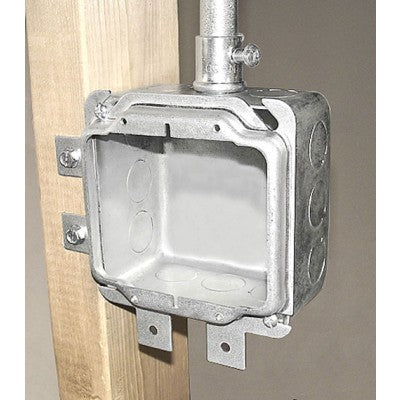 Southwire Garvin 4 Square Raised Two Gang Prefab Box Mount Device Ring For 1/2 Inch Dry Wall (SLR-250)
