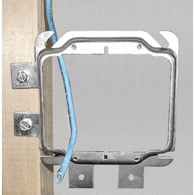 Southwire Garvin 4 Square Raised Two Gang Prefab Box Mount Device Ring For 5/8 Inch Dry Wall (SLR-258)