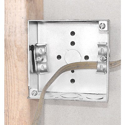 Southwire Garvin 4 Square Welded Junction Box 1-1/2 Inch Deep With Clamps For Non-Metallic Cable (52151-R)