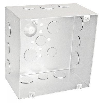 Southwire Garvin 6 Square Junction Box 3-1/2 Inch Deep 1/2 And 3/4 Inch Knockouts (6350-S)