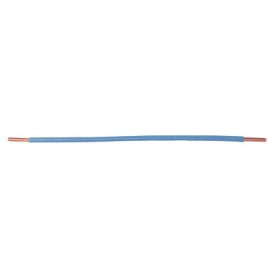 Southwire Garvin 8 Inch Blue 14 Gauge Solid Wire Grounding Pigtail With Strip And Strip Terminal (PTSO14BU)