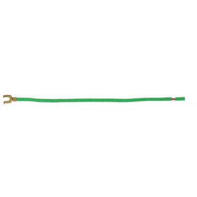 Southwire Garvin 8 Inch Green 12 Gauge Stranded Wire Grounding Pigtail With Fork And Strip Terminal (PTST12GN-NGS)