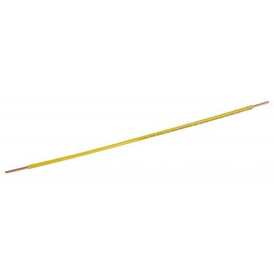 Southwire Garvin 8 Inch Yellow 14 Gauge Solid Wire Grounding Pigtail With Strip And Strip Terminal (PTSO14YE)