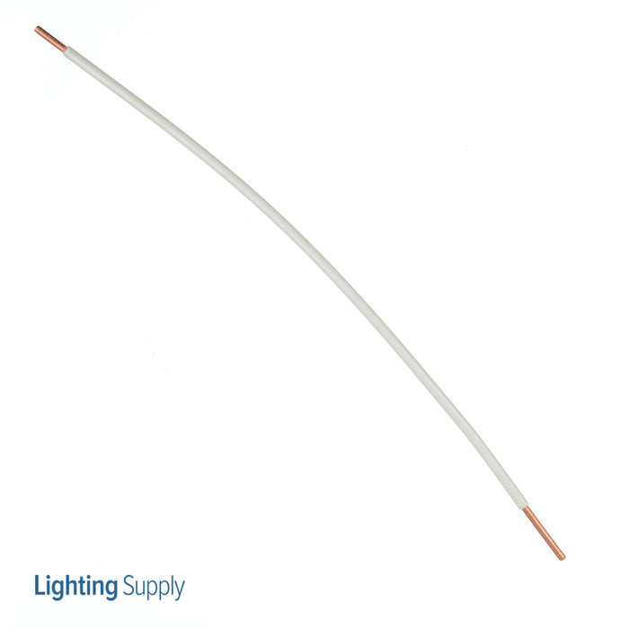 Southwire Garvin 8 Inch White 12 Gauge Solid Wire Grounding Pigtail With Strip And Strip Terminal (PTSO12WH)