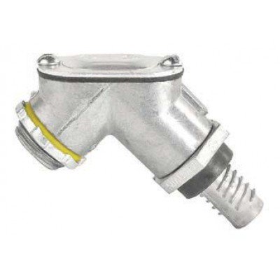 Southwire Garvin 90 Degree Screw-In Connectors For Chicago Plenum Fixture Whips For 1/2 Inch Flexible Metal Conduit Fits 1/2 Inch Knockout (FMT-5090)