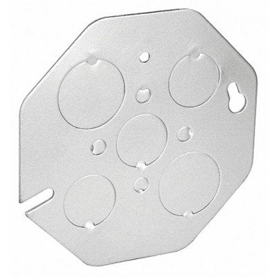 Southwire Garvin Octagon Concrete Box Cover With (3) 1/2 Inch And (2) 3/4 Inch Conduit Knockouts (CBP)