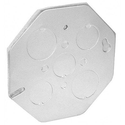 Southwire Garvin Octagon Concrete Box Cover With (3) 1/2 Inch And (2) 3/4 Inch Conduit Knockouts With Airtight Gasket (CBP-VT)