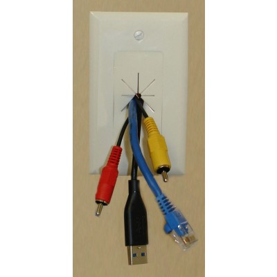 Southwire Garvin One Gang Cable Plate With Flexible Opening (LVP1)