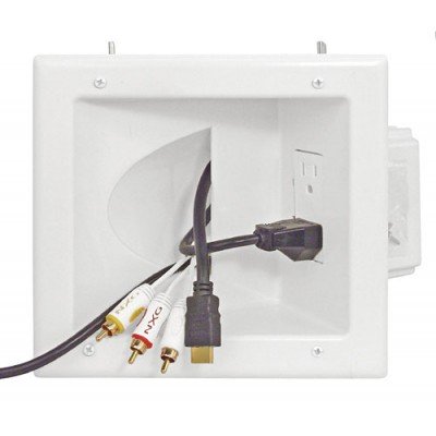 Southwire Garvin Recessed Low Voltage Media Plate With Duplex Receptacle (DPBOSDUP)