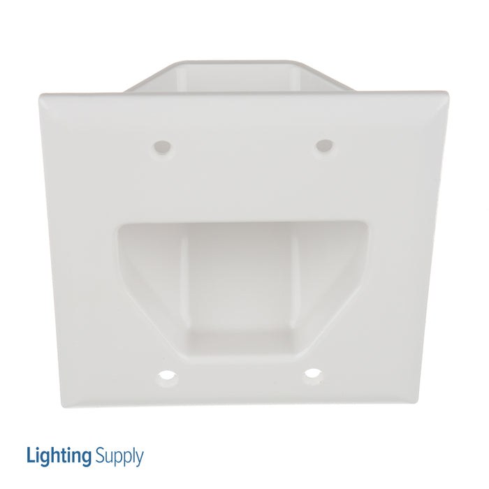 Southwire Garvin Two Gang Recessed Low Voltage Cable Plate (LVP2NP)