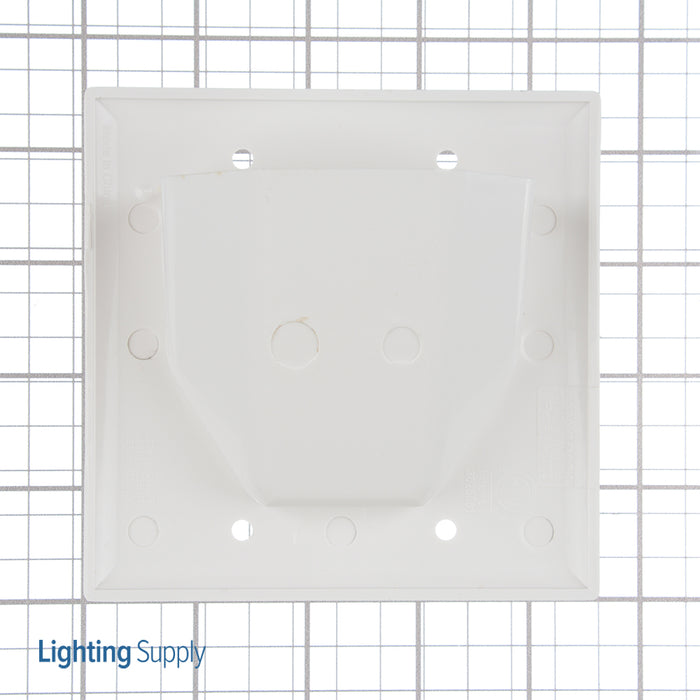 Southwire Garvin Two Gang Recessed Low Voltage Cable Plate (LVP2NP)