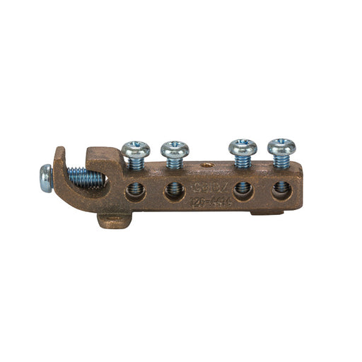 NSI Grounding Bonding Intersystem Bronze 1 #2-#6 Main With 4 #4-#14 Taps (GBIBZ-126-4414)