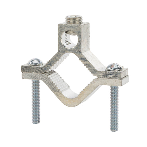 NSI Aluminum Ground Clamp Aluminum/ Copper 1-1/4 Inch-2 Inch Water Pipe Size 250 MCM-6 AWG Ground Wire Range (GCA-2)