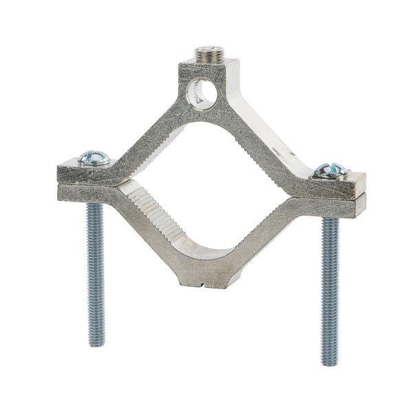 NSI Aluminum Ground Clamp Aluminum/ Copper 2-1/2 Inch-4 Inch Water Pipe Size 250 MCM-6 AWG Ground Wire Range (GCA-4)