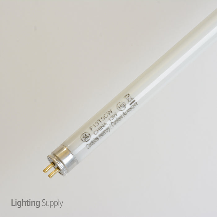 GE F13T5/CW 13W 21 Inch T5 Linear Fluorescent 4100K 62 CRI Miniature Bi-Pin G5 Base Tube (10086G)