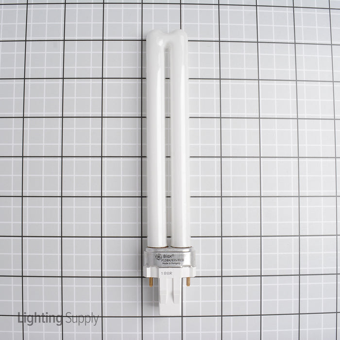 GE F13BX/835/ECO 13W T4 Twin Tube Compact Fluorescent 3500K 82 CRI Bi-Pin GX23 Plug-In Base Bulb (97569)