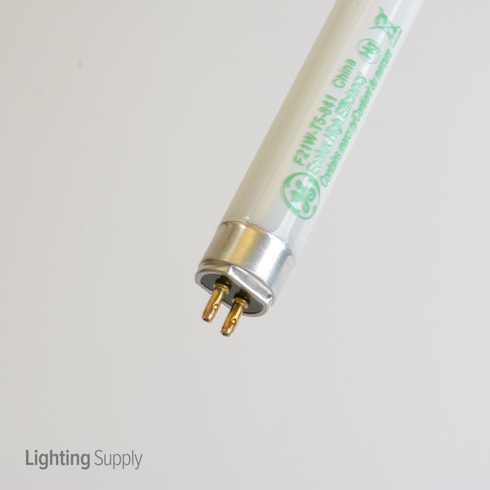 GE F21W/T5/841/ECO 21W 33 7/16 Inch T5 Linear Fluorescent 4100K 85 CRI Miniature Bi-Pin G5 Base Tube (46687)