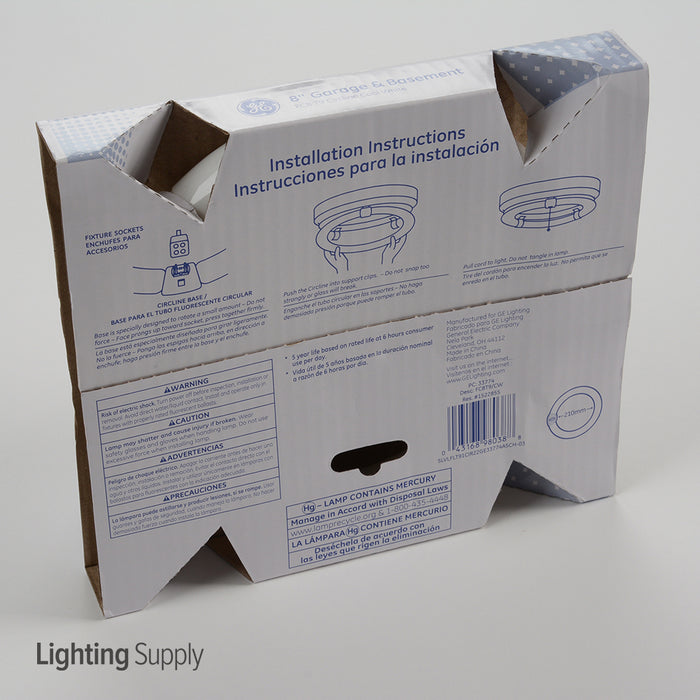 GE FC8T9/CW 33774 22W T9 Circline Compact Fluorescent 4100K 60 CRI 4-Pin G10Q Plug-In Base 8 Inch Bulb (33774)