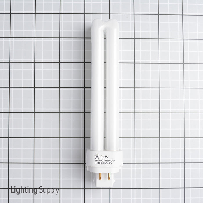 GE 97612 F26DBX/835/ECO4P 26W T4 Quad Tube CFL 4-Pin QS G24Q-3 ...