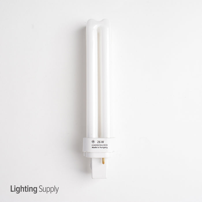 26w GE 97609 F26DBX/841/ECO 26W T4 Quad Tube CFL Bi-Pin G24D-3 — Lighting ...