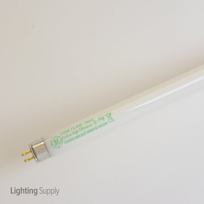 GE F28W/T5/830/ECO 28W 46 Inch T5 Linear Fluorescent 3000K 85 CRI Miniature Bi-Pin G5 Base Tube (46704)