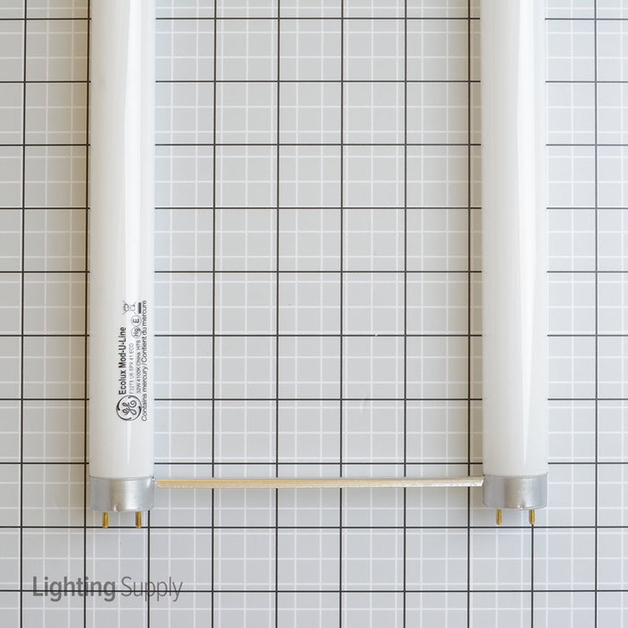 GE F32T8SPX41U6/ECO 32W 6 Inch T8 U-Bend 4100K 86CRI Medium Bi-Pin Base Fluorescent Bulb (72113)