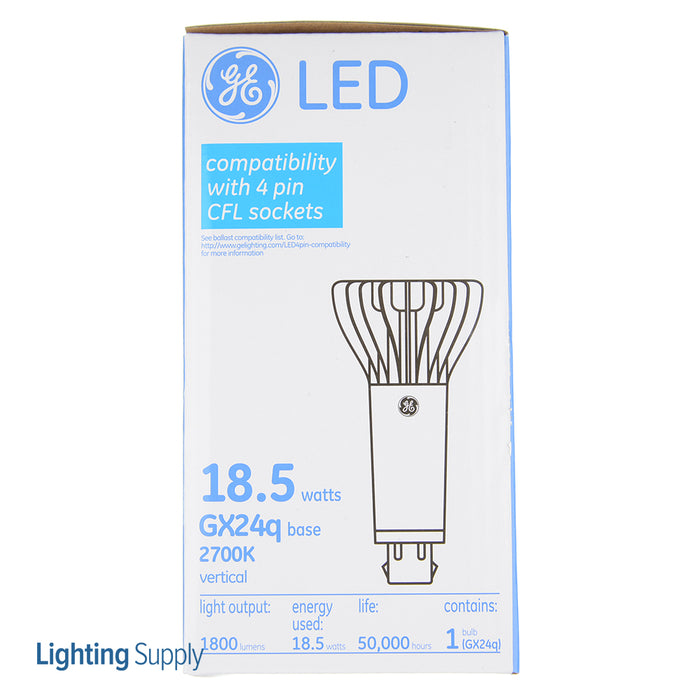 GE LED19GX24Q-V/827 LED 18.5W 1800Lm 80 CRI 4-Pin Plug-In GX24q Non-Dimmable Indoor Damp (39288)