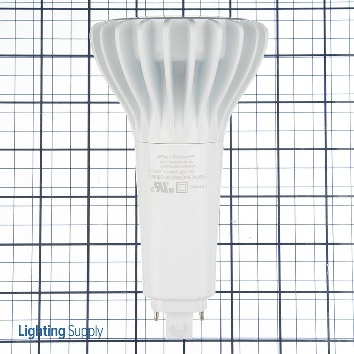 GE LED19GX24Q-V/827 LED 18.5W 1800Lm 80 CRI 4-Pin Plug-In GX24q Non-Dimmable Indoor Damp (39288)