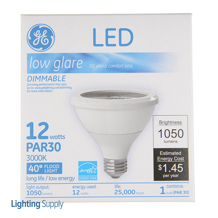 GE LED12DP30RW83040 120 PAR30 LED 12W 1050Lm 80 CRI Screw-In Medium Dimmable Track And Recessed QS (42131)