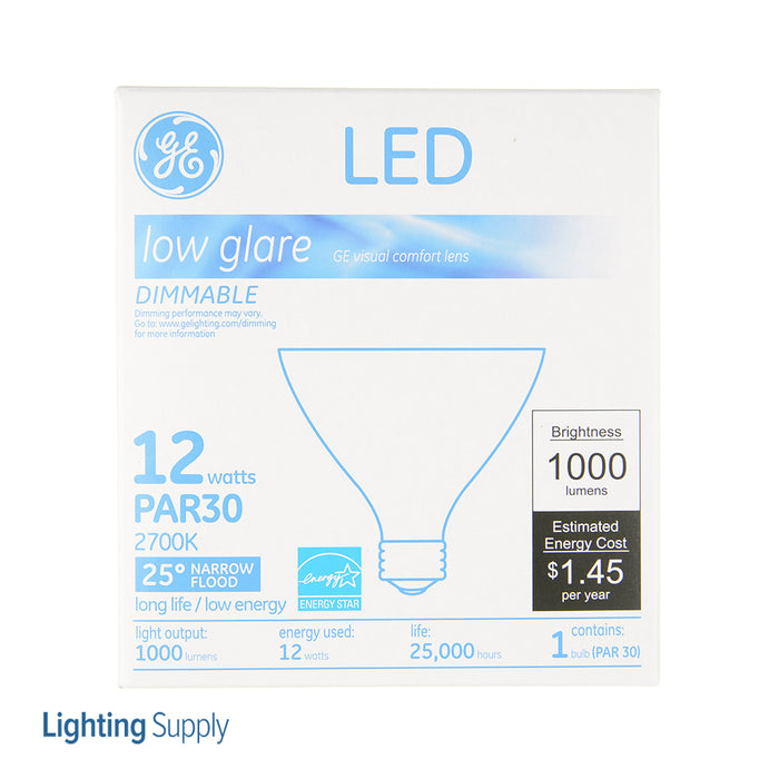 GE LED12DP30RW82725 120 PAR30 LED 12W 1000Lm 80 CRI Screw-In Medium Dimmable Track And Recessed (42133)