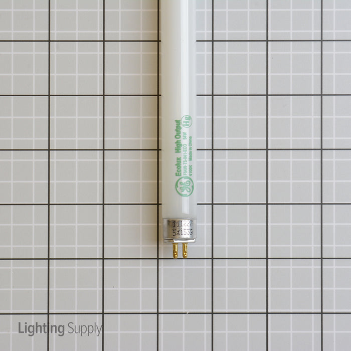 GE F54W/T5/841/ECO 54W 46 Inch T5 Linear Fluorescent 4100K 85 CRI Miniature Bi-Pin G5 Base High Output Tube (46761)