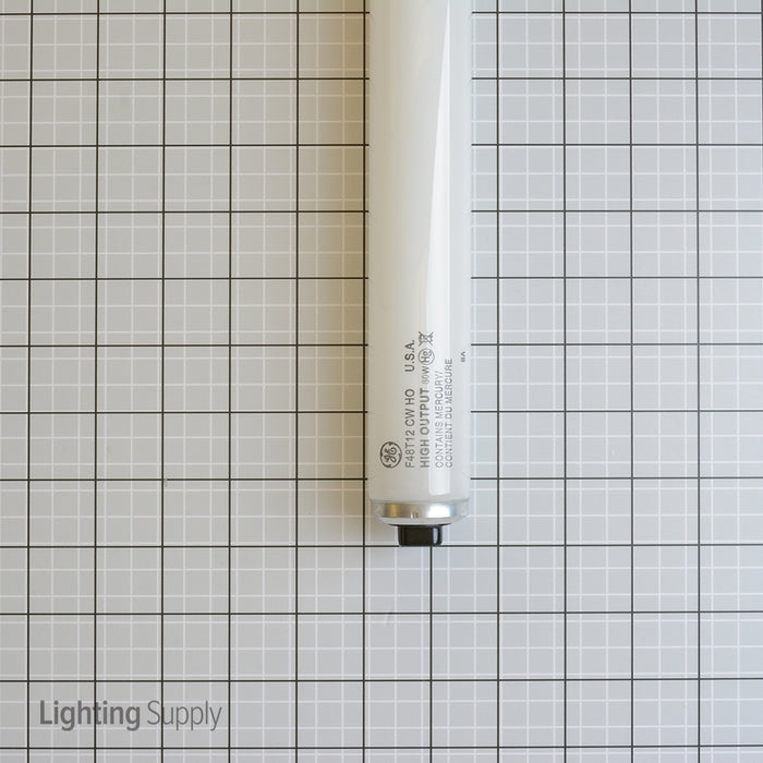GE F48T12/CW/HO/GE 60W 48 Inch T12 Linear Fluorescent 4100K 61 CRI Recessed Double Contact R17D Base High Output Tube (10773G)
