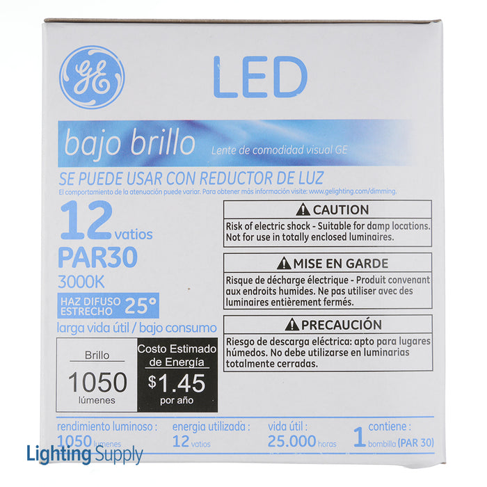 GE LED12DP30RW83025 120 PAR30 LED 12W 1050Lm 80 CRI Screw-In Medium Dimmable Track And Recessed (84384)